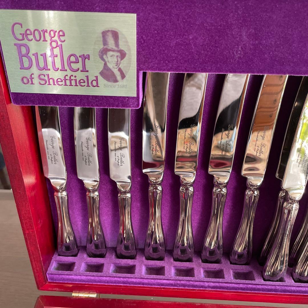 英国製　ジョージバトラー　アーサープライス　カトラリーセット　47本