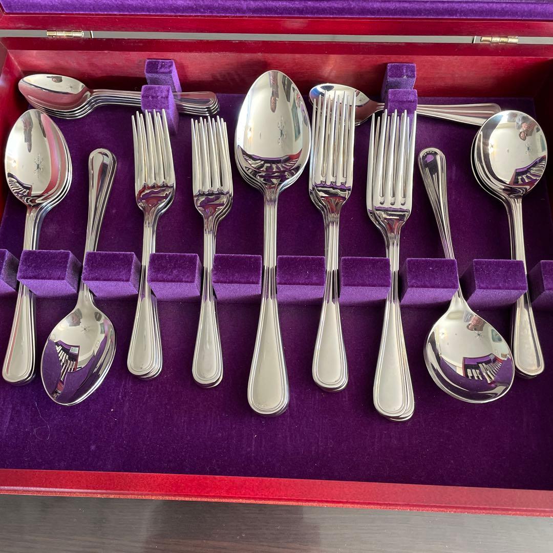 英国製　ジョージバトラー　アーサープライス　カトラリーセット　47本