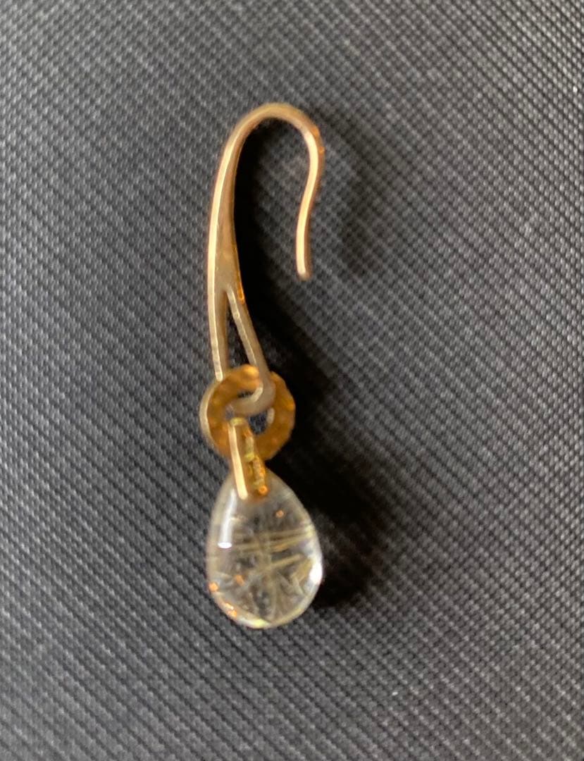 m*y様 ルチルクウォーツ／ゴールドのピアス