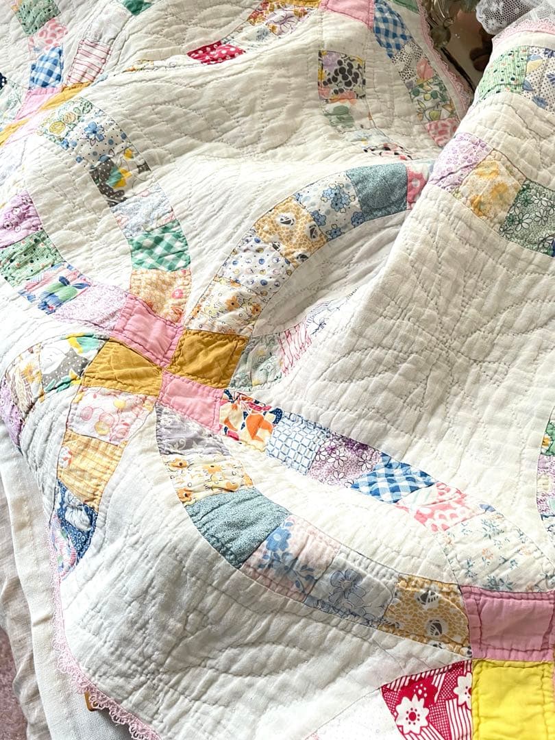 アンティークキルトでマルチカバー·͜· ♡