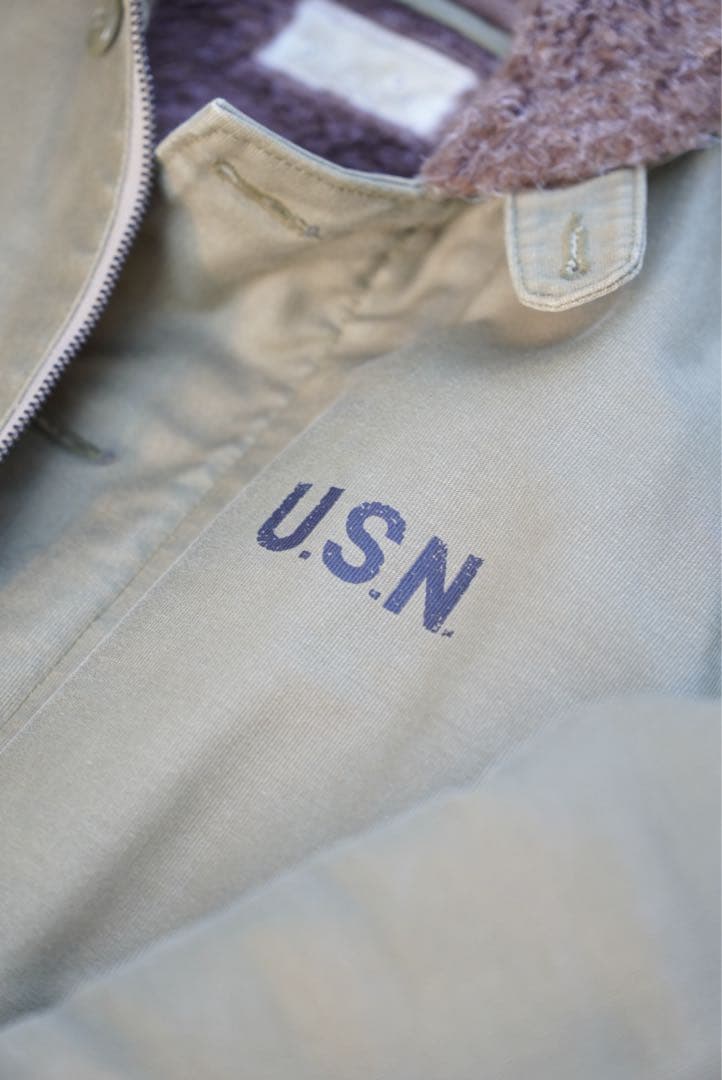 ※りん【希少】U.S.N. 米海軍 N-1 デッキジャケット ミリタリー