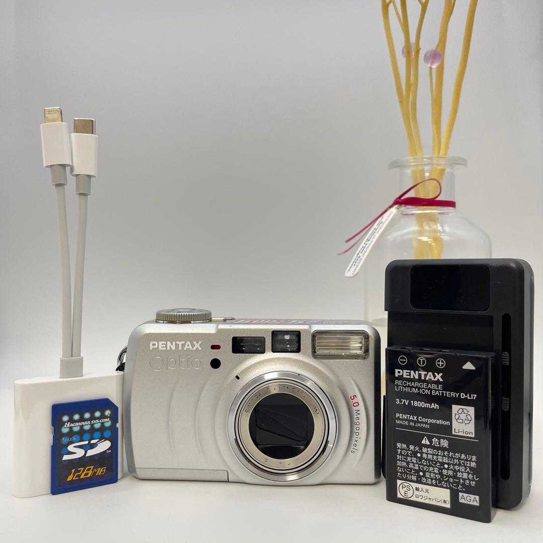 スマホ転送OK✨PENTAX Optio 555✨動作確認済 CCD デジカメ♪