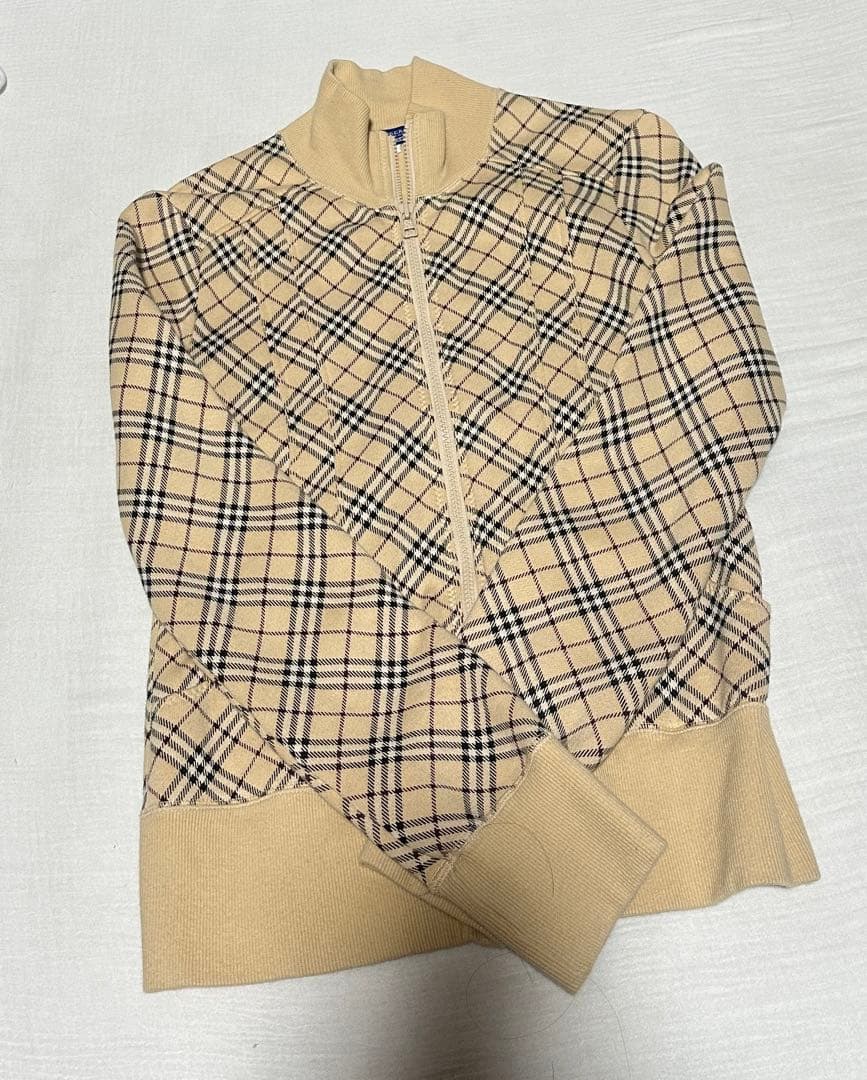 BURBERRY BLUE LABEL チェック柄パーカー 38