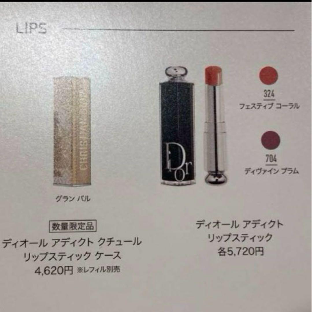 新品Diorディオールリップケース&リップ324プレゼント2024 Xmas限定