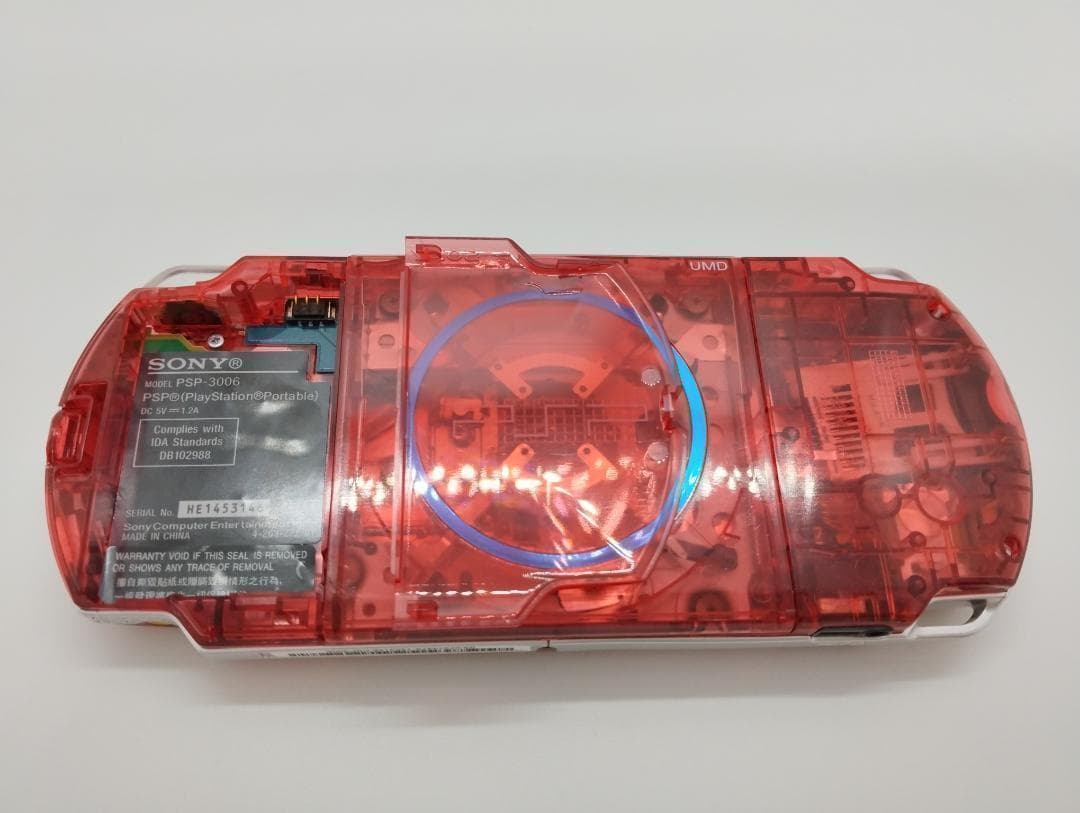 PSP 3000 すぐ遊べるセット【美品・カスタム】スケルトンレッドオプション付