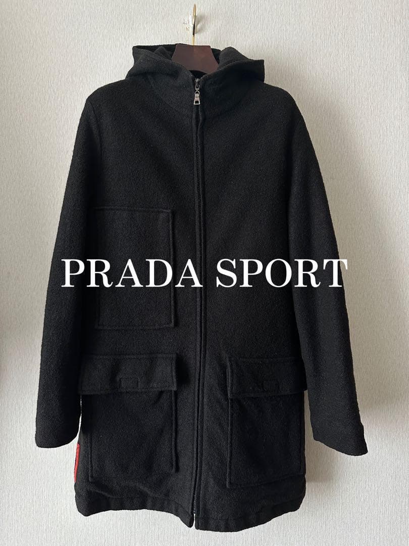 ジャケット・アウター Prada Sport Logo Long Hooded Coat