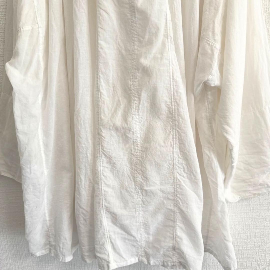 Curensology C.S.G ヴィンテージタックブラウス ホワイト