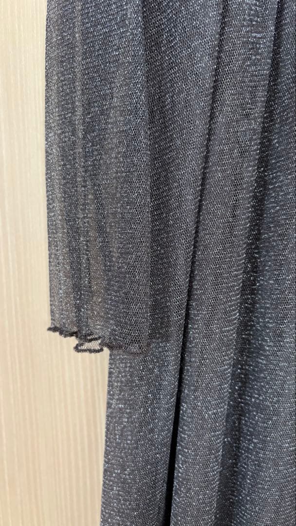 【Dorry Doll】ラメチュールメロウワンピース　ドレス　チャコール