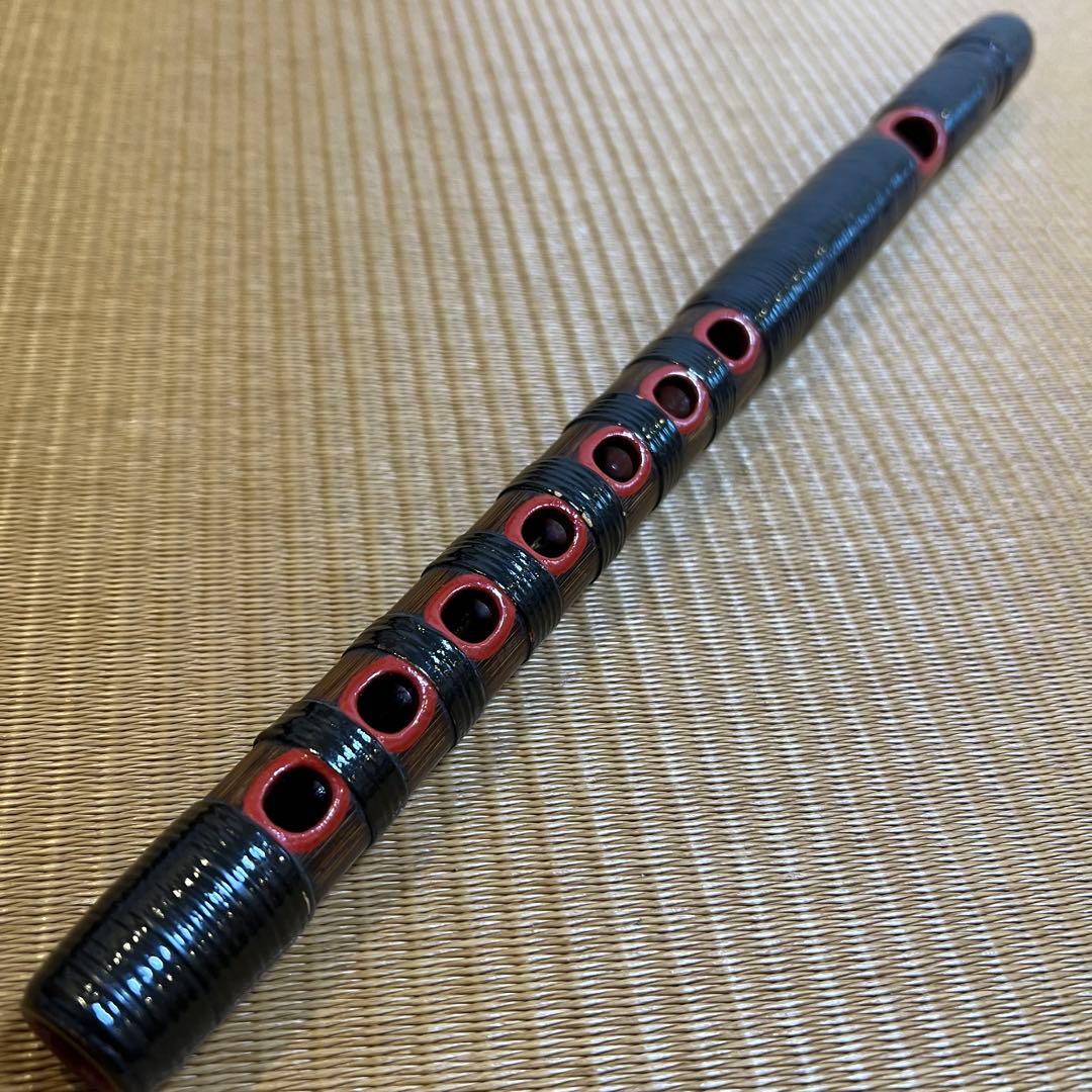 ※ノギオ 能管 煤竹 本管 桜樺巻き 専用筒付