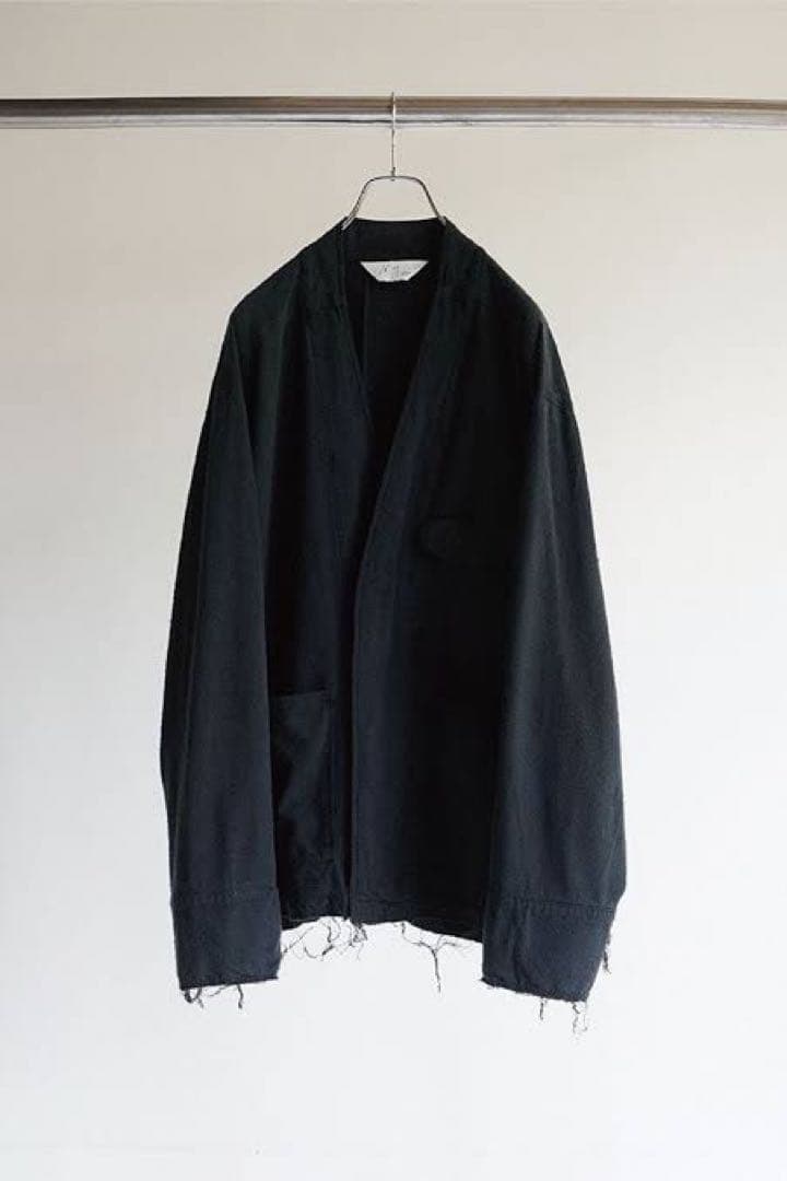 ジャケット・アウター ANCELLM SILK SUEDE COLLARLESS JACKET