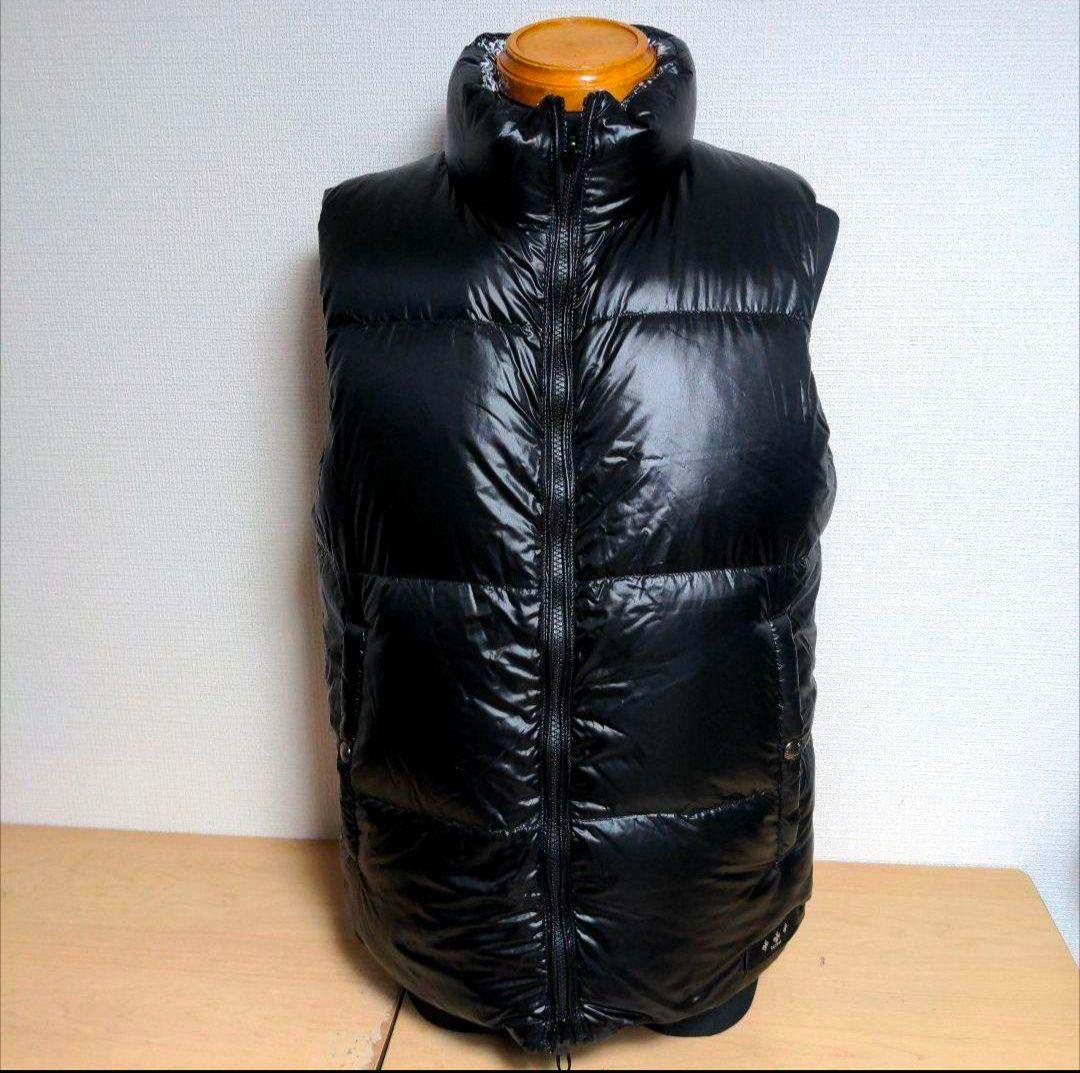 cm8 TATRAS ダウンベスト リバーシブル 黒 総柄 メンズMサイズ相当