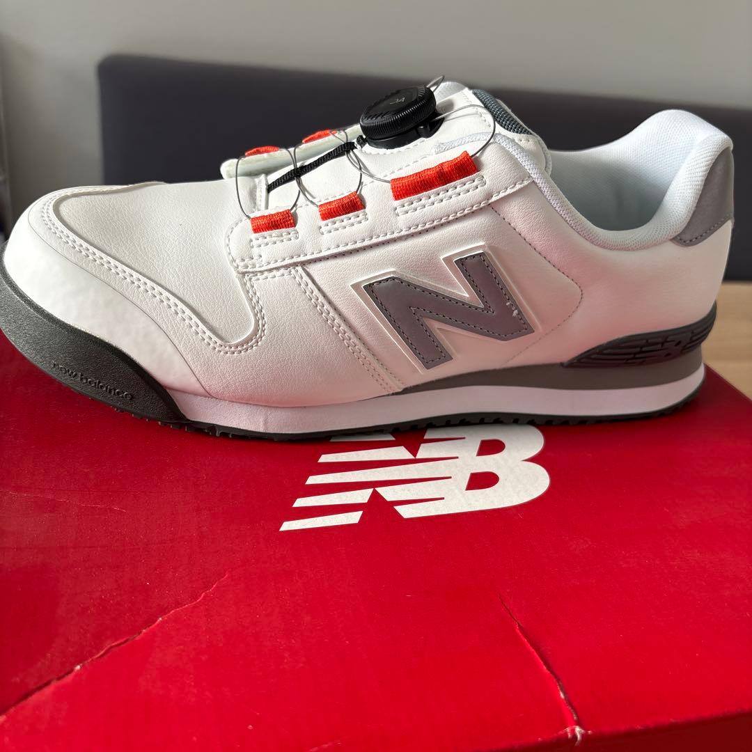 New Balance BOA 安全靴 ホワイト/グレー/オレンジ