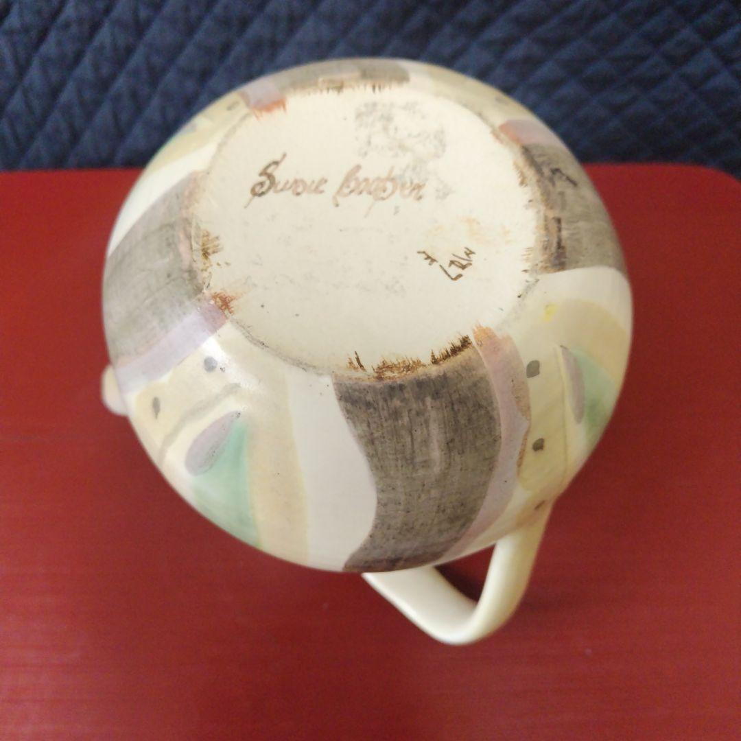 スージークーパー初期（1933年頃）の作品、超レアー品、スリーハンドルの花びん