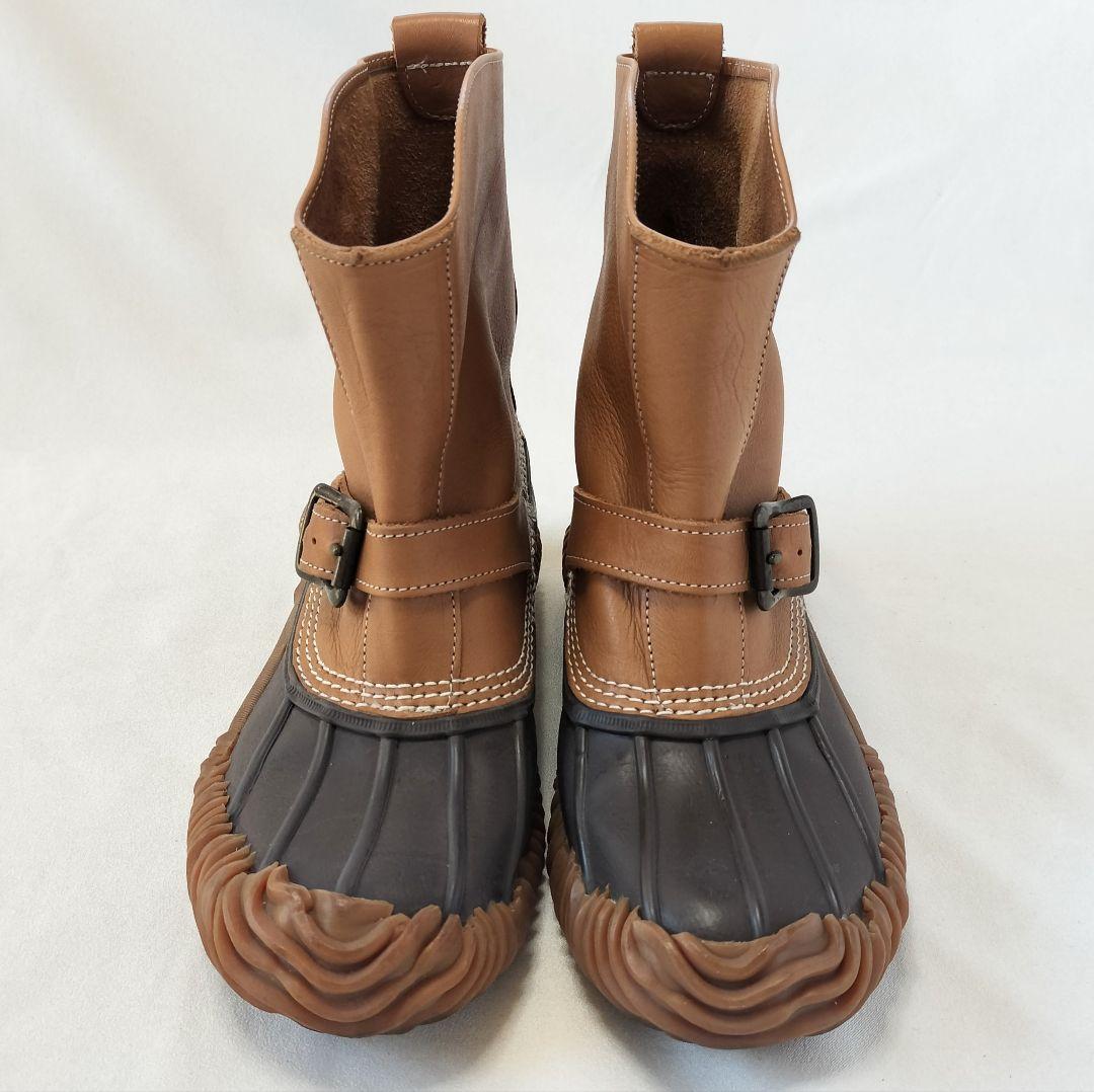 BEAMS BOY ビームスボーイ ガムブーツ 本革×ラバー キャメル 24.5