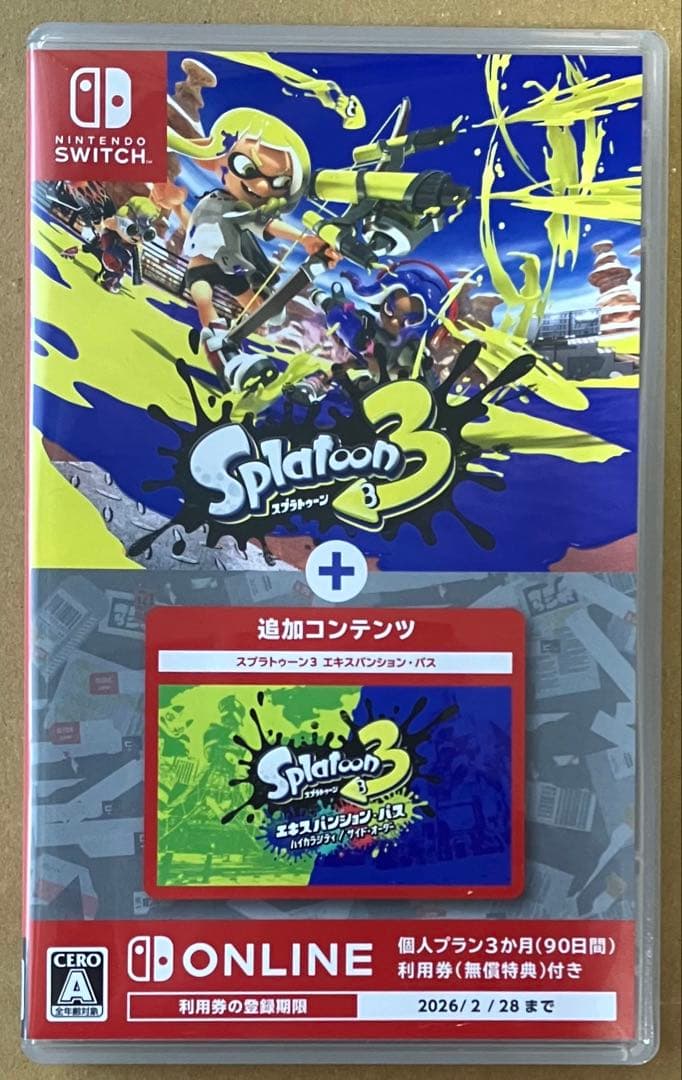 スプラトゥーン3 + エキスパンション・パス スイッチ 動作確認済①