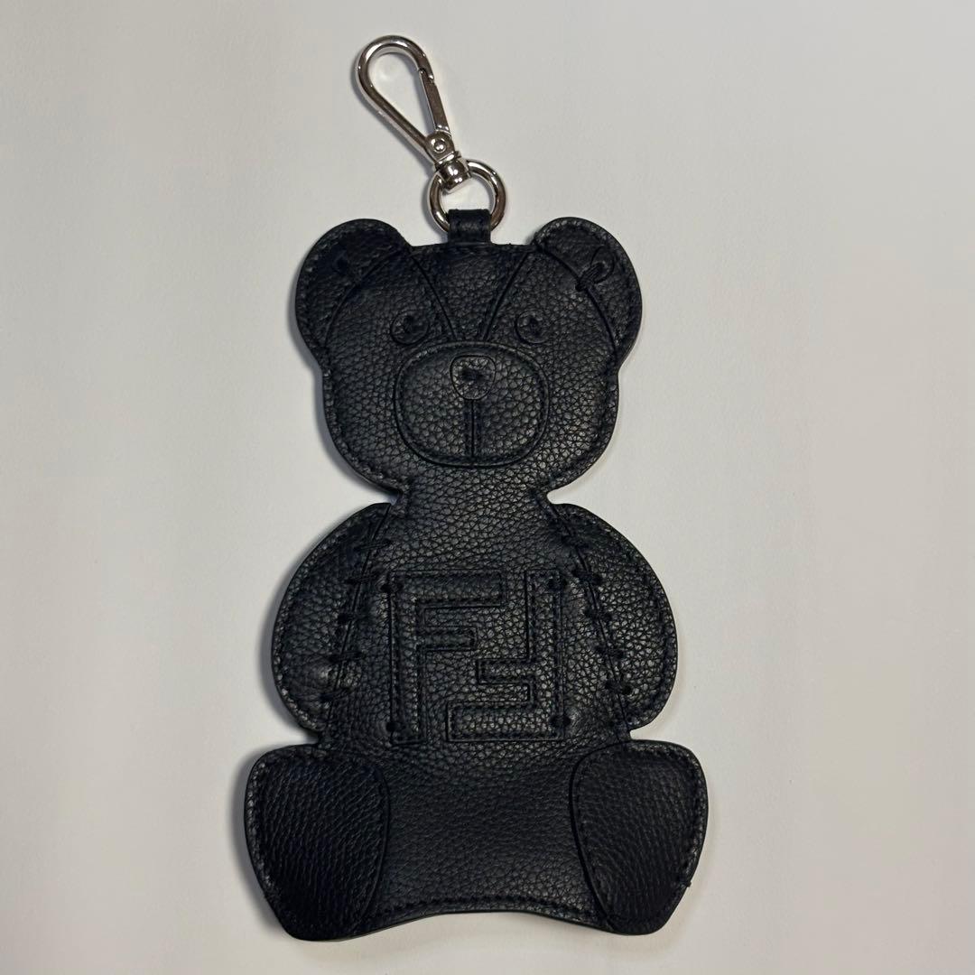 FENDI Roma レザー製 ベア型 チャーム キーホルダー
