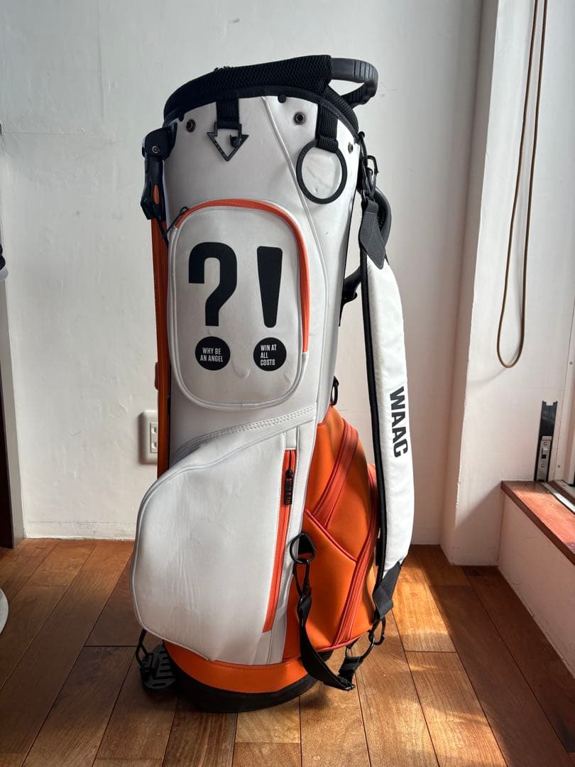 WAAC キャディバッグ ホワイト/オレンジ