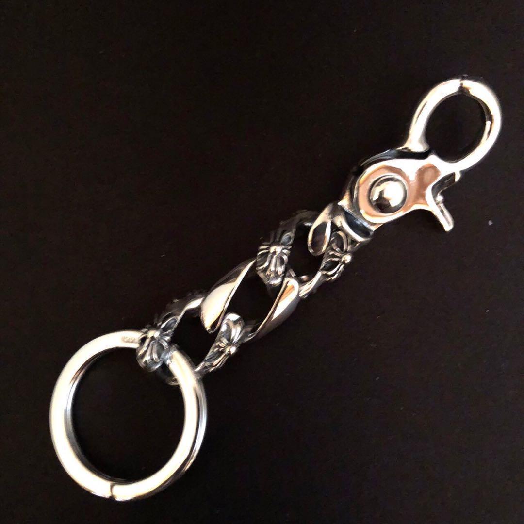 シルバー925 キーホルダー　キーリング　クロス　十字架　人気　1