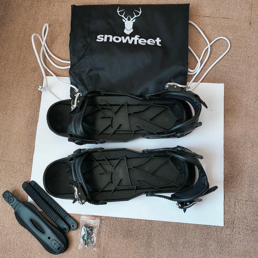 feet スノーシュー 黒 収納バッグ付き