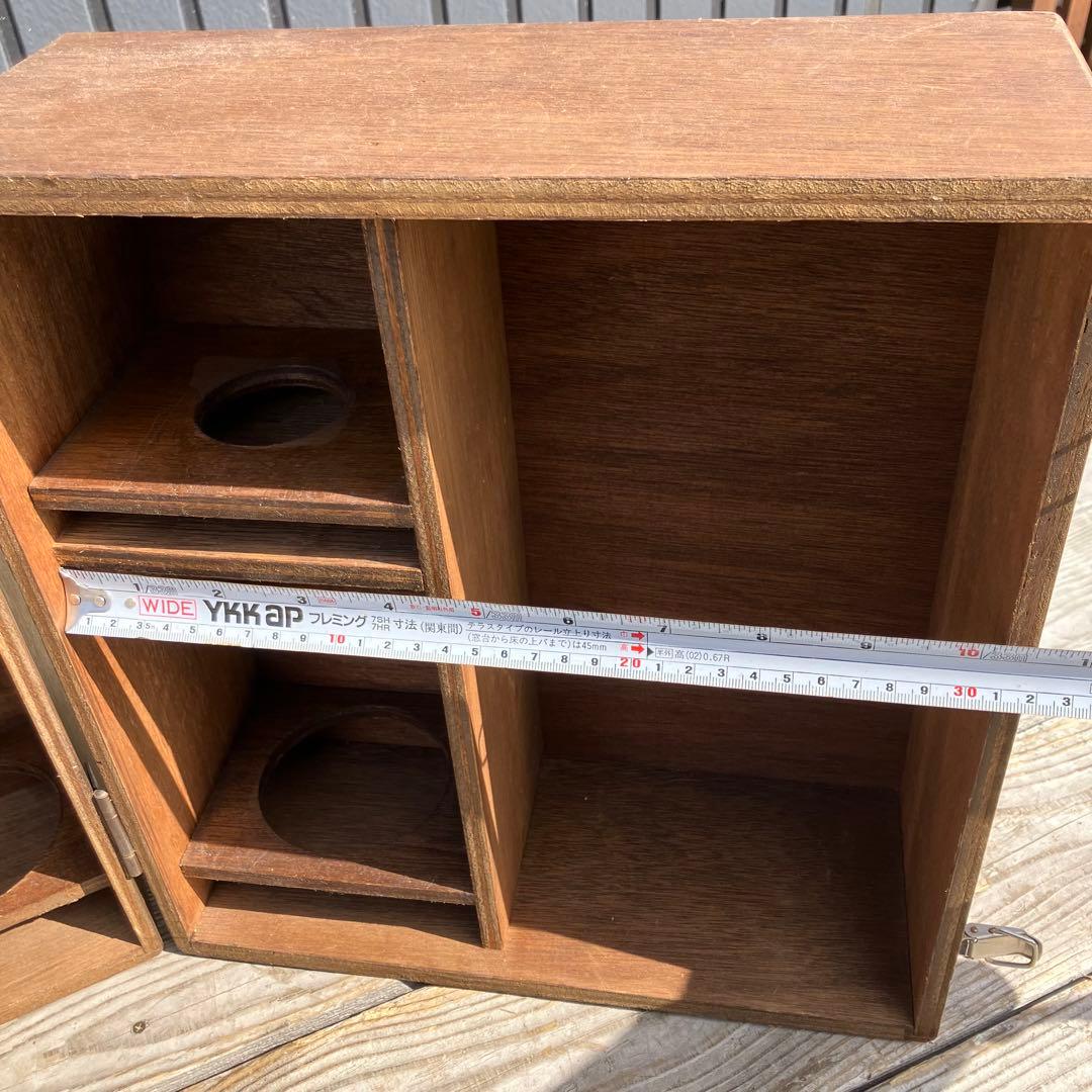 昭和レトロ 木製スパイスボックス 茶器入れ キャビネット 飾り棚 ラック