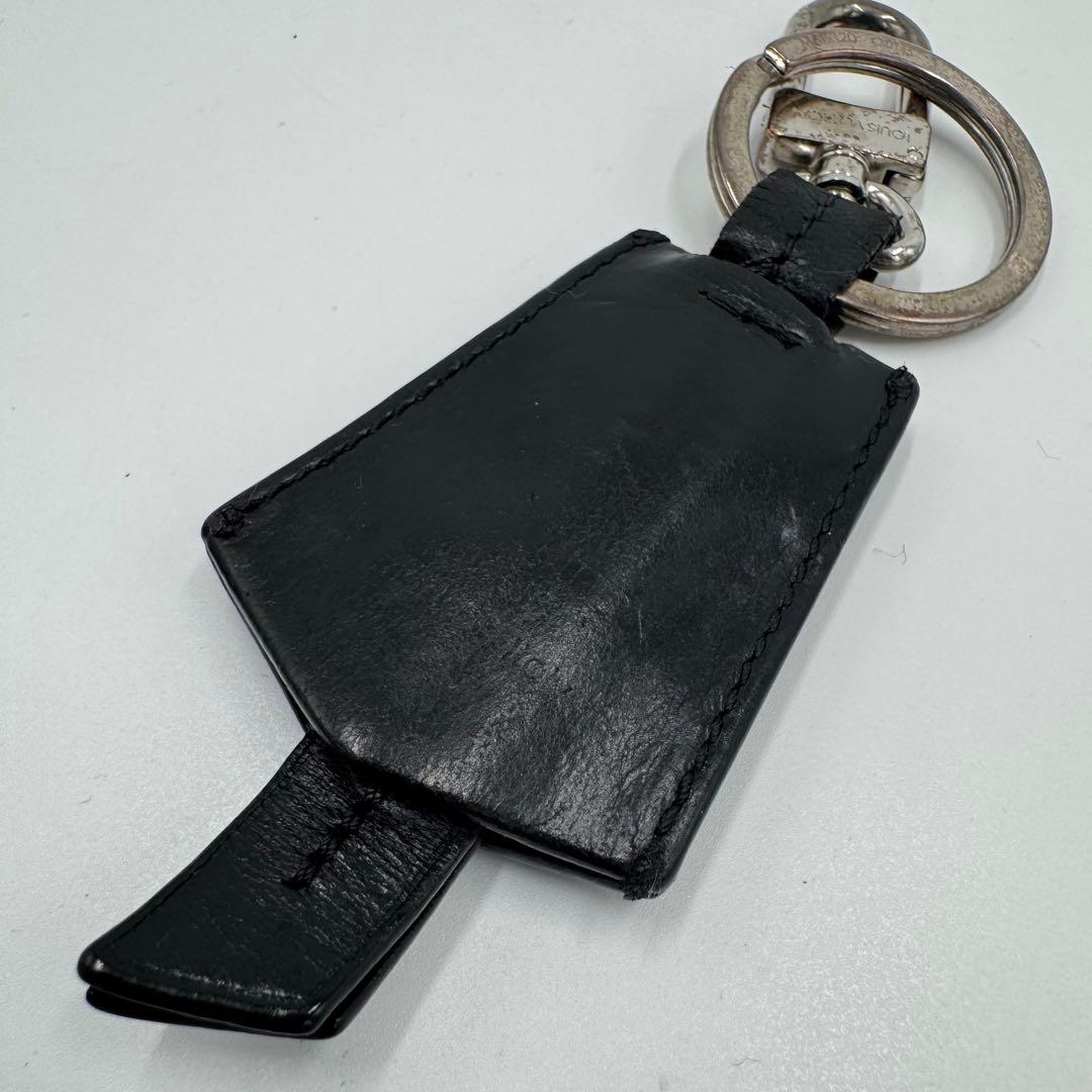 ルイヴィトン クロッシュクレ レザー キーリング バッグチャーム ブラック