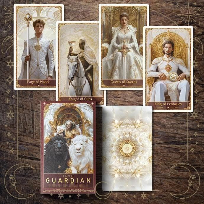 人気メーカー新作✨エレガントな美麗イラスト✨金色の車輪の守護者のタロットカード