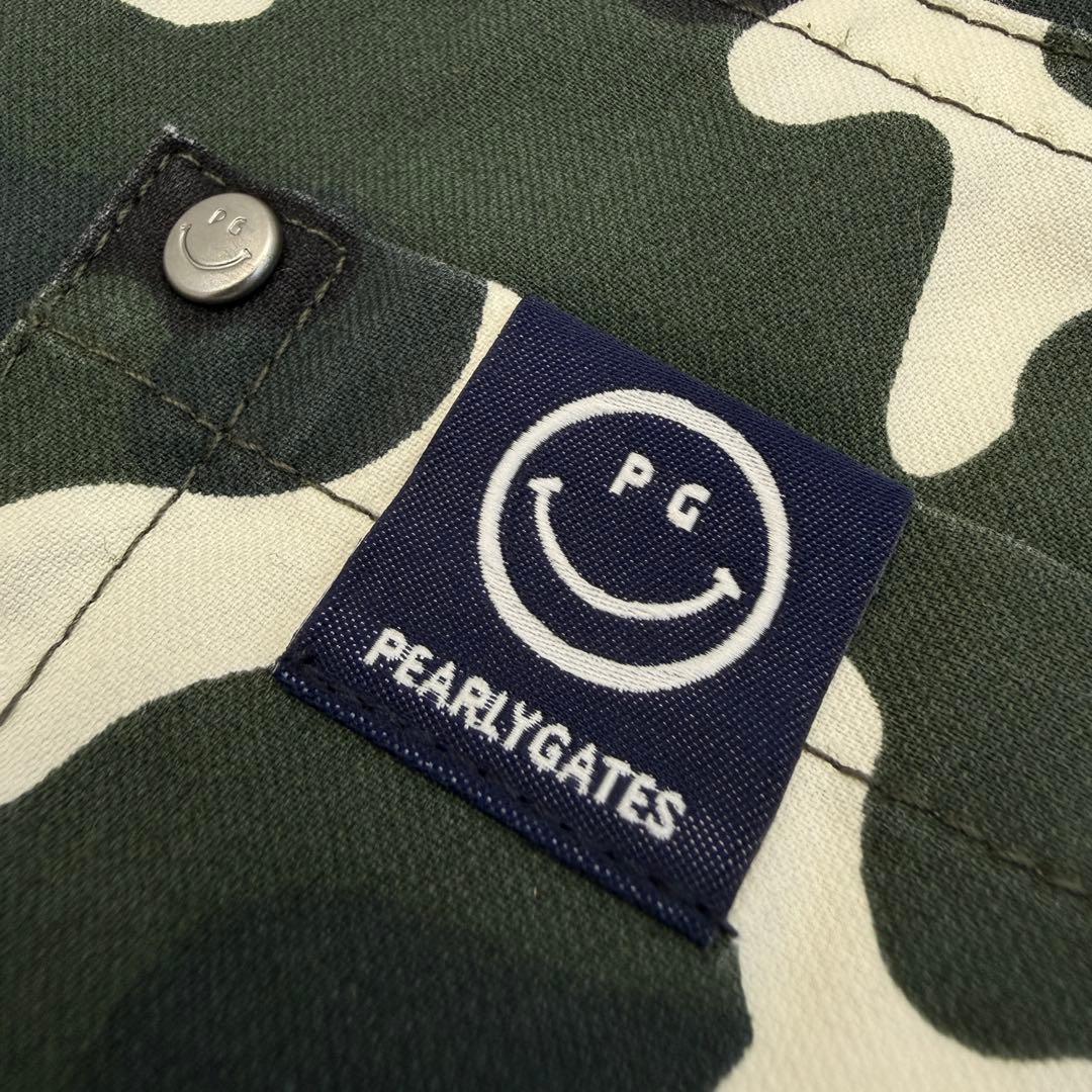 極美品　パーリーゲイツ　パンツ　迷彩　カモ柄　M〜L相当　アーミー　4 白　黒