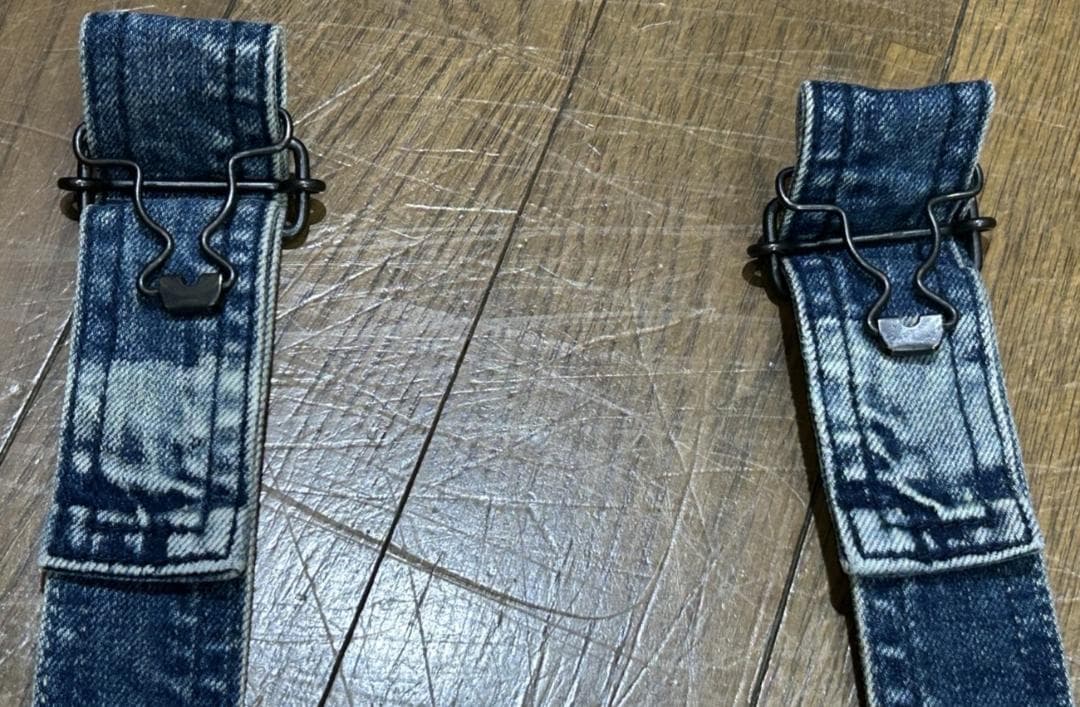 ＊NATAL DESIGN×GO OUT ブリーチ ボーダー オーバーオール M