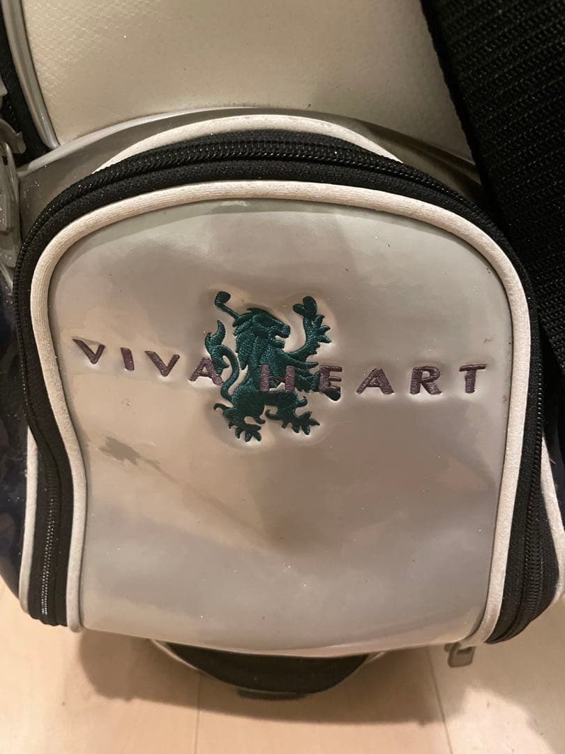 VIVA HEART キャディバッグ ホワイト・ネイビー