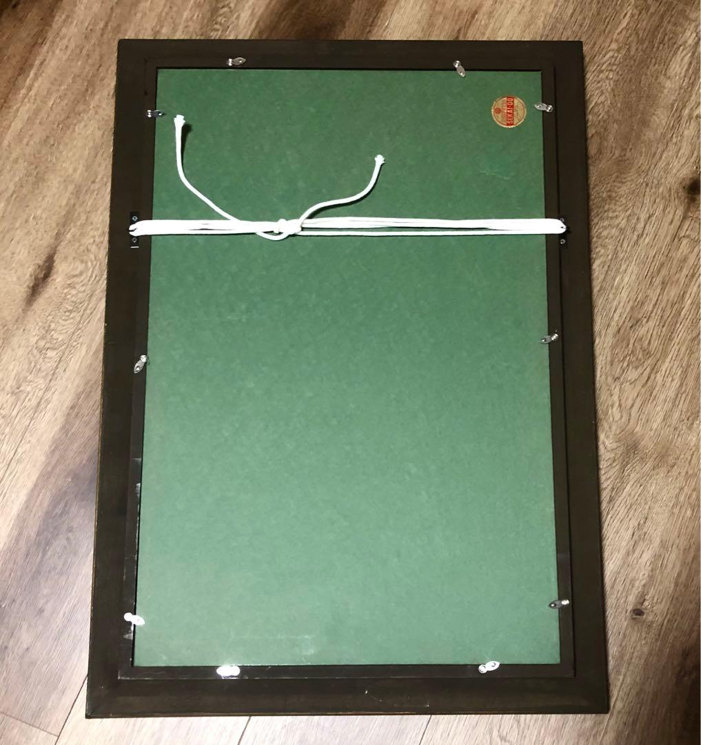 アベ　ノリコ　油絵　額装　世界堂