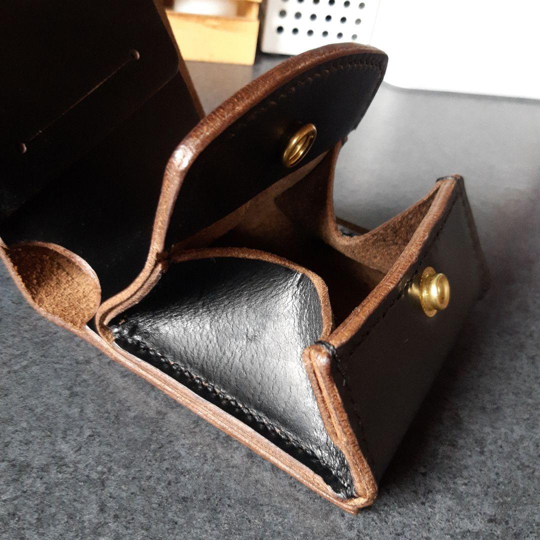 特厚★HORWEEN★クロムエクセル　二つ折り財布 オールブラック