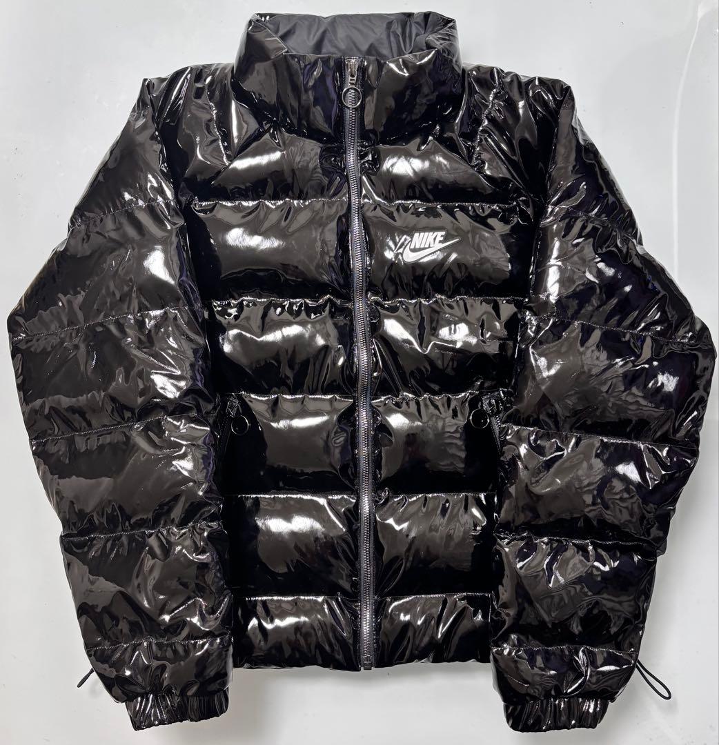 NIKE ダウンジャケット S エナメル テカテカ yvng patra