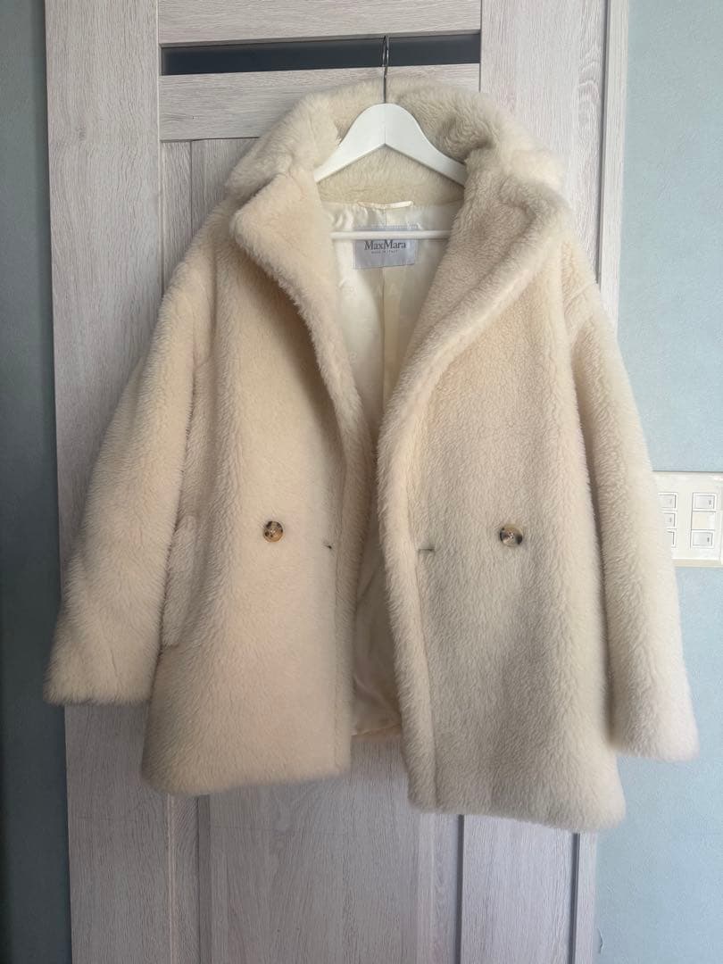 Maxmara マックスマーラ　テディベア　オルガ　ホワイト　美品