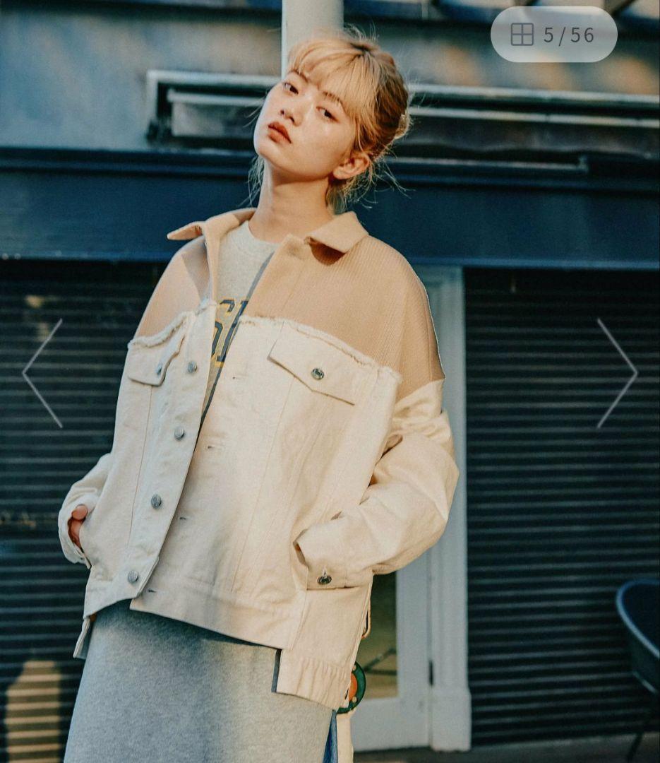 は*こ様 リメイク風モンスターGジャン　ニコアンド　アイボリー　ベージュ