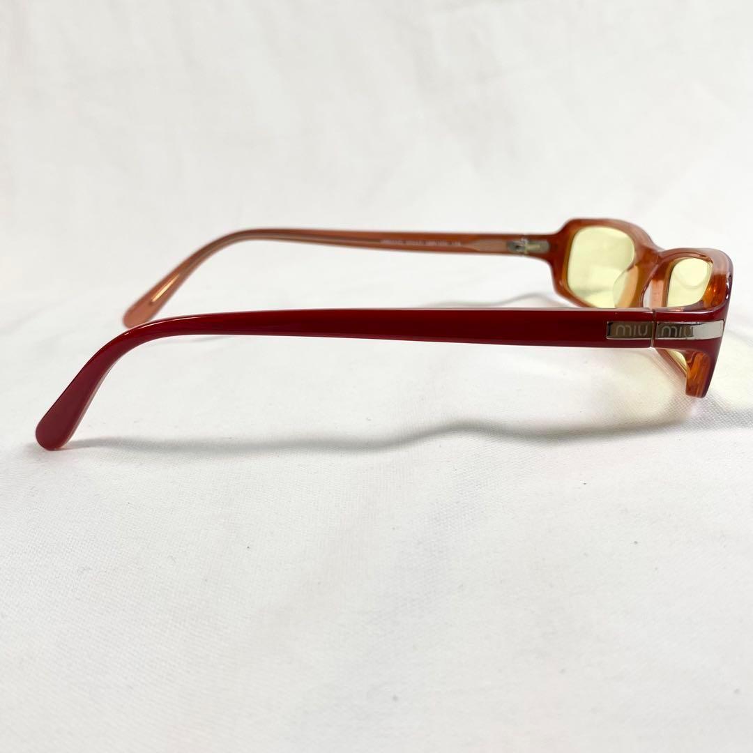 archive miumiu ミュウミュウ サングラス スクエア レッド ロゴ