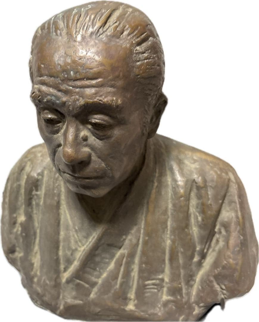 柴田佳石作　福沢諭吉　銅像　骨董　美術