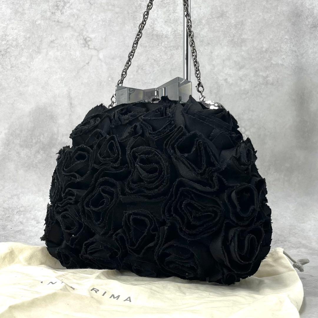 【ほぼ未使用】アンテプリマ フィオレノービレ パーティバッグ クリスタル がま口