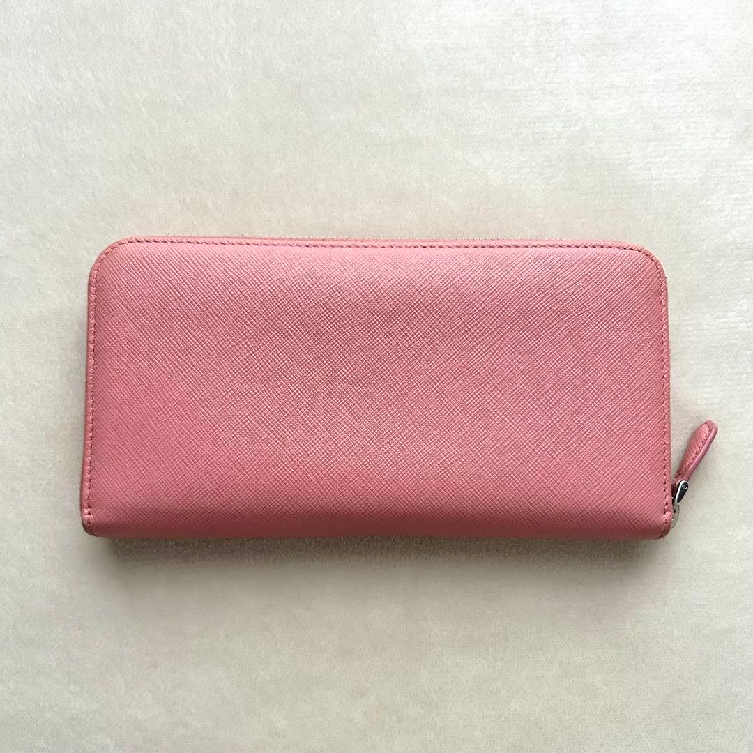 PRADA プラダ 長財布 ラウンドファスナー ピンク