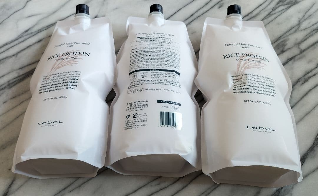 ライスプロテイン１６００ｍL３本 天然成分配合のトリートメントコンディショナー