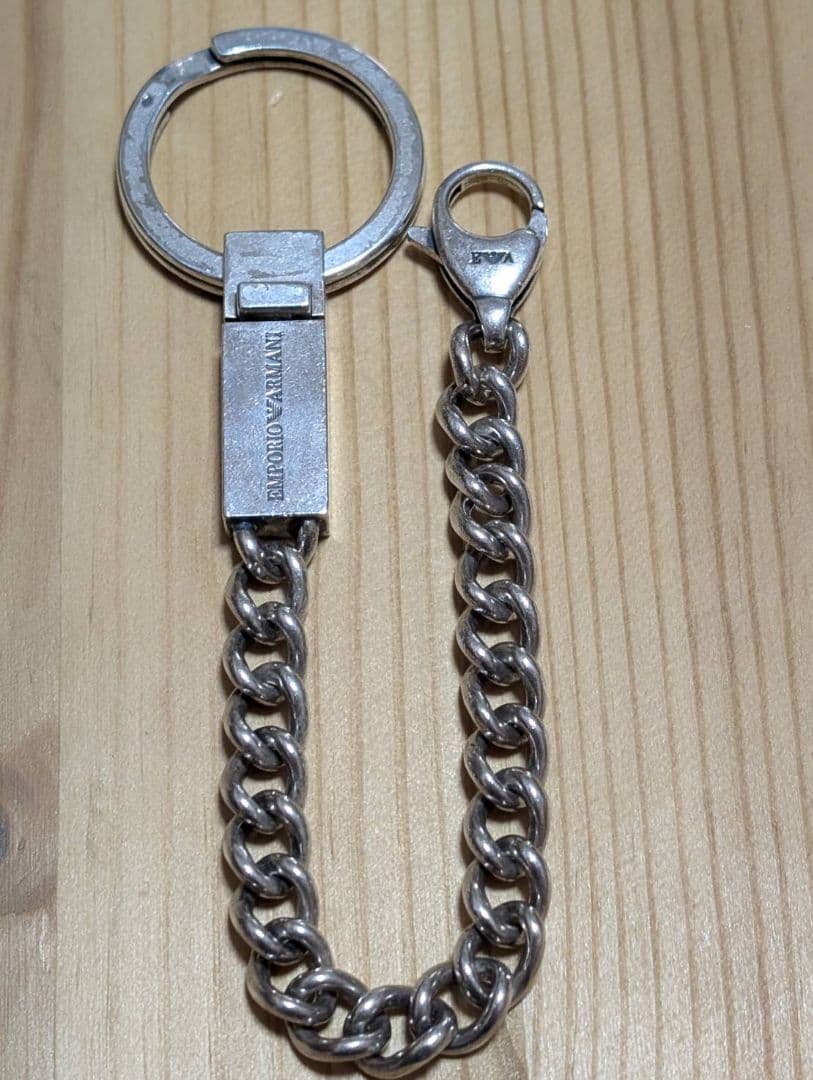 近々取り消します 廃盤 シルバー925　キーチェーン アルマーニ　格安