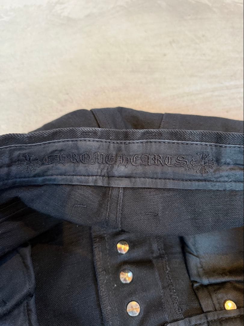 CHROME HEARTS DENIM STRAIGHT PANTS ブラック
