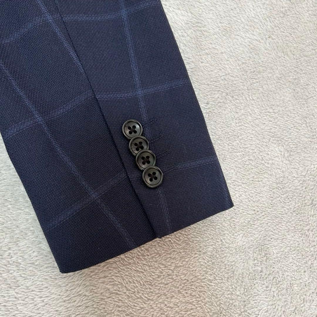 SIMPLICITEplus ネイビー チェック柄 ビジネススーツ M