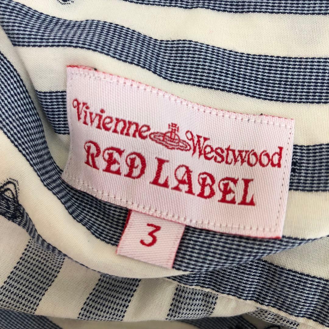 Vivienne Westwood 丸襟 オーブ柄 ストライプ 長袖シャツ 3