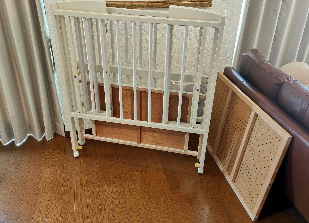 【みどり】ミニワンタッチハイベッド　プチ　ホワイト　石崎家具