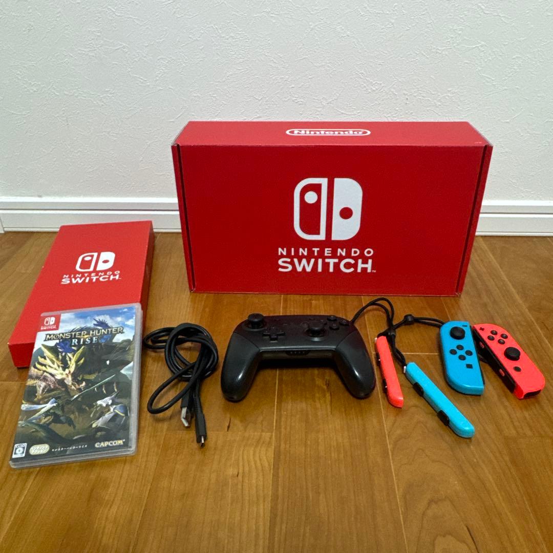 Nintendo Switch 本体 赤青 Joy-Con ゲームソフト付き