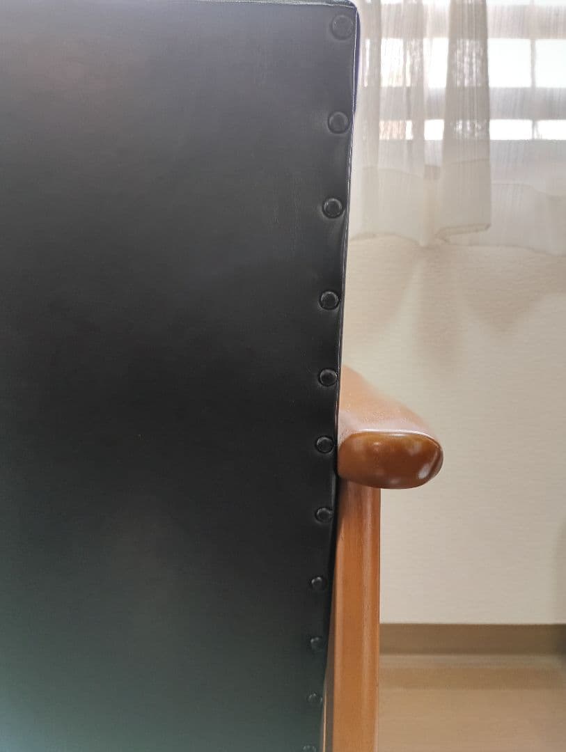 カリモクKチェア 1シーター　ws1150BW 1人掛けソファ 黒　1998年製