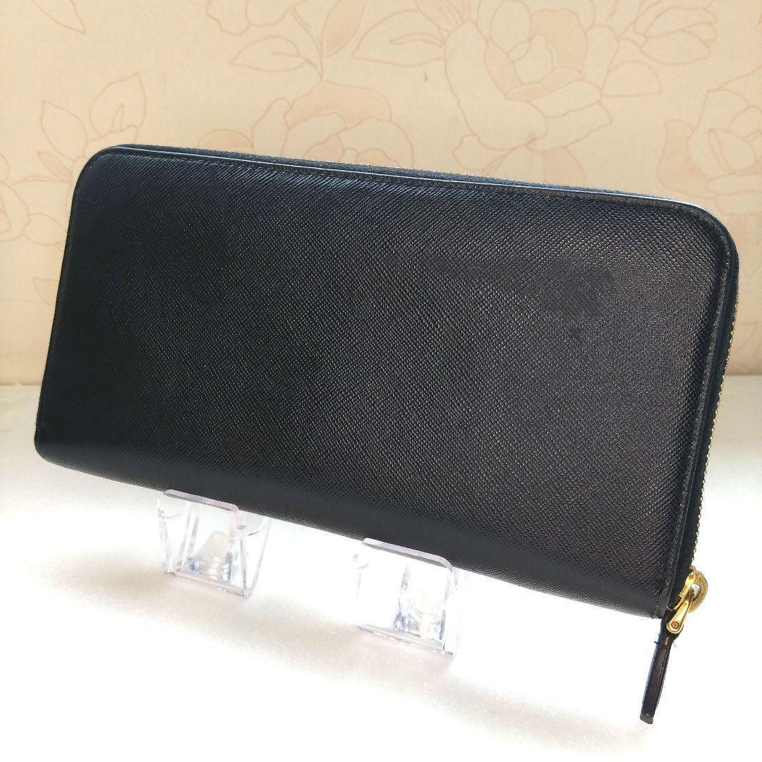 PRADA ブラック サフィアーノレザー 長財布