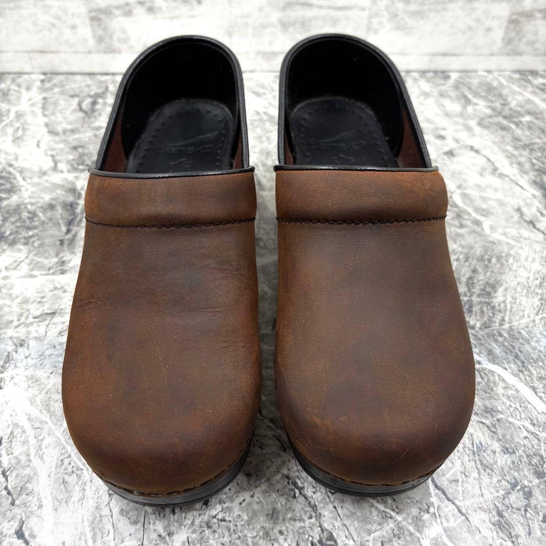 【美品】 ダンスコ プロフェッショナル サボ クロッグサンダル 36 ブラウン