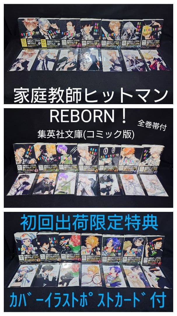 文庫版コミック 家庭教師ヒットマンREBORN！全巻セット帯付初回出荷限定特典付