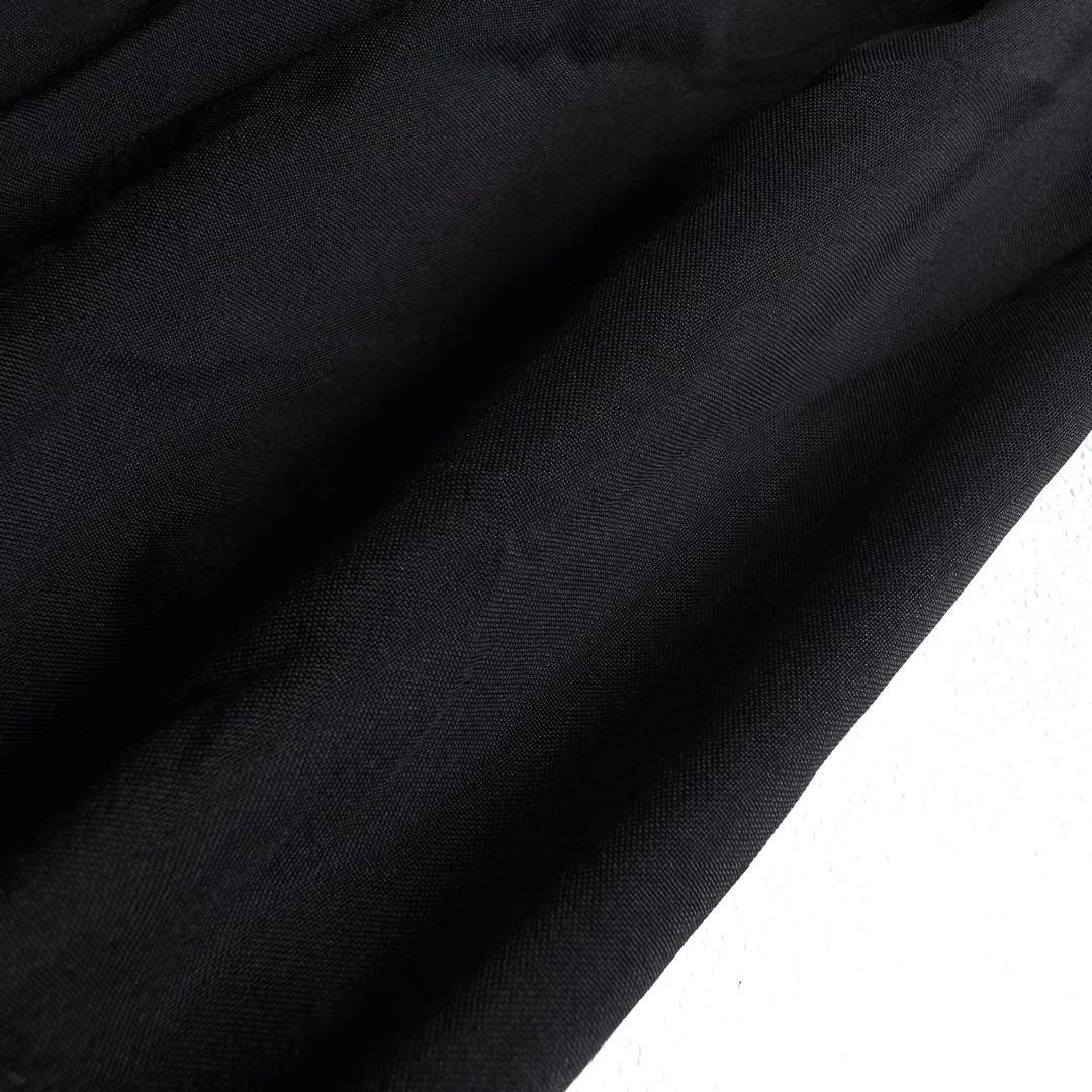 《美品》 コムデギャルソン ポリ縮 フリル ワイドパンツ ブラック S